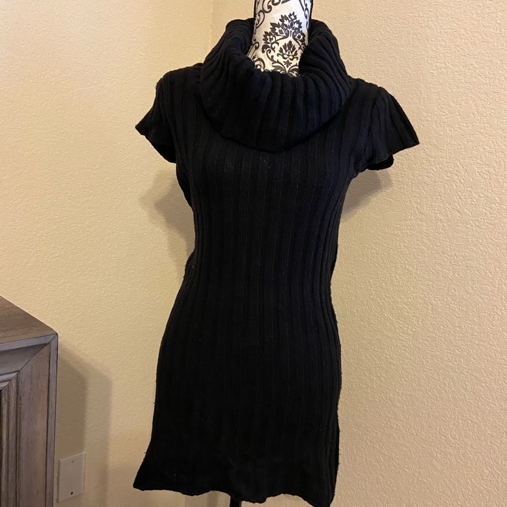 EXPRESS Black Cowl-neck Tunic Sweater